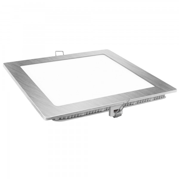 Downlight led cuadrado plata 15w.neutra