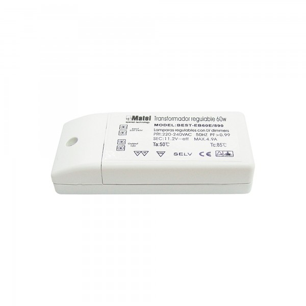 Transformador 12v. 60w. electronico