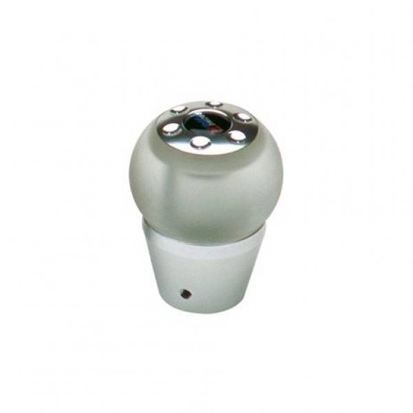 Pomo cambio aluminioluz azul leds 12v. esférico