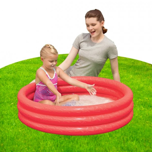 Piscina hinchable infantil modelo azul 3 aros, ø114 x 25 cm