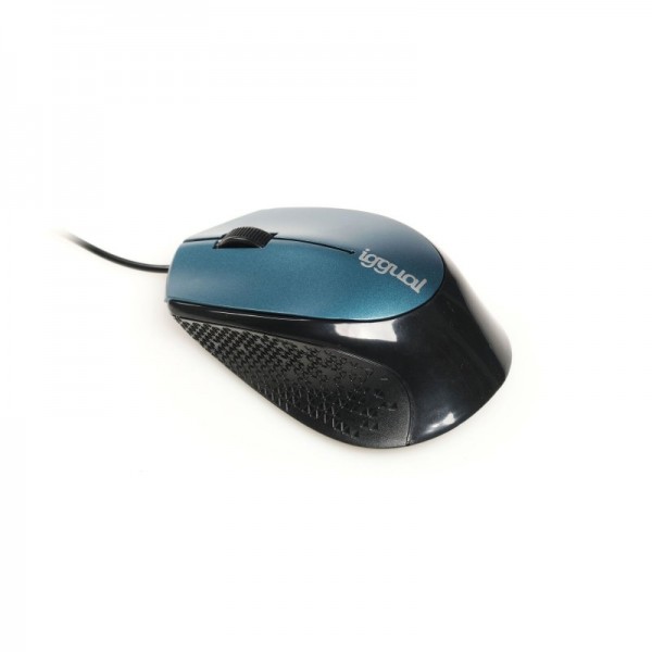 Iggual ratón óptico com-ergonomic-r-800dpi azul