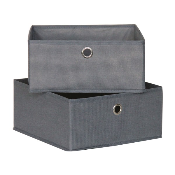 Lote de 2 cajas ordenación 28 x 28 x 13 cm