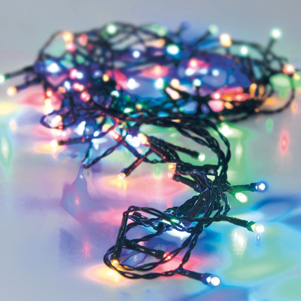 Guirnalda multifunción, uso exterior, multicolor, 240 leds, 21 m