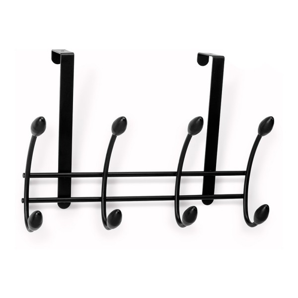 Colgador sobrepuerta negro (blister), 208 x 306 x 109 mm