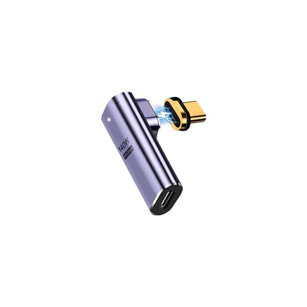 Ewent adaptador magnético usb-c  90º usb4 pd 100w