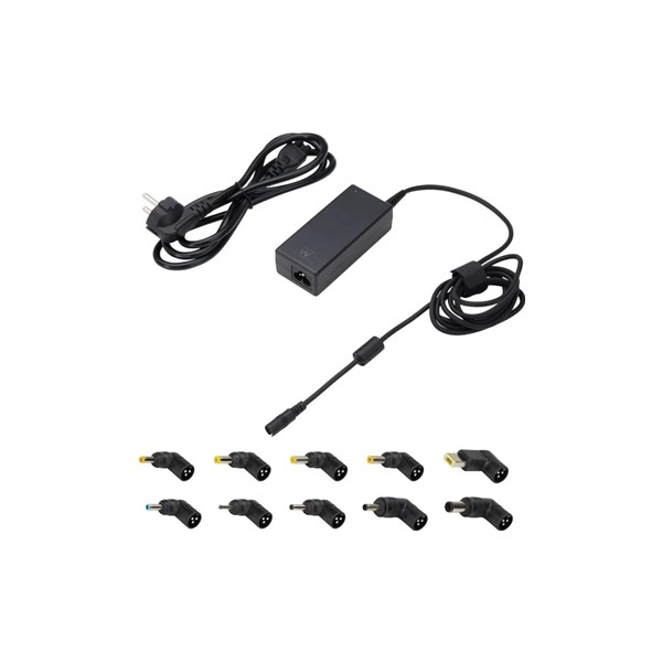 Ewent cargador auto. univer notebook 65w 10 puntas