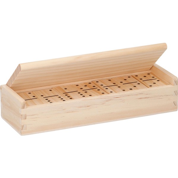Juego dominó madera, 19,5 x 6,5 x 4,3 cm