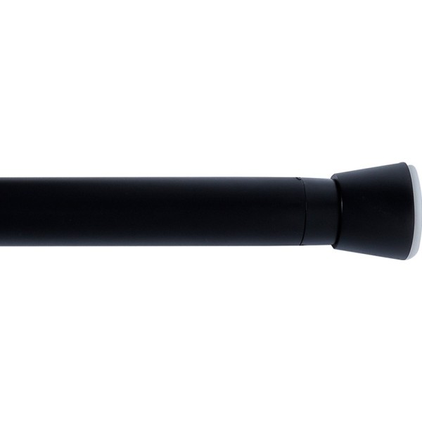 Barra extensible multiuso a presión sin taladro, negra, ø2,8 - 2,5 x 70 - 120 cm
